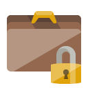 briefcase,lock icon