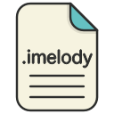audio, document, extension, file, format, imelody svg vector icon