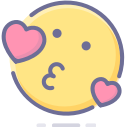emoji, emot, face, love, smiley, valentine svg vector icon