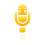microphone, yellow icon