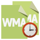 file,format,wma,clock icon
