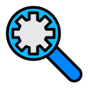 bug, configuration, find, optimization, search, setting svg vector icon