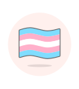 flag, transgender, wave svg vector icon