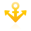 anchor, yellow icon