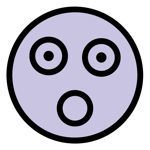Terrified svg vector icon