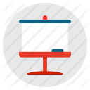 lecture, presentation, school, seminar, teacher, whiteboard icon