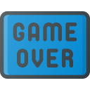 game, over, sign, video svg vector icon