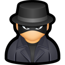 cyber, hat, spy, undercover, user icon