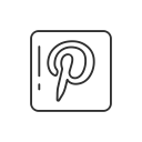 brand, label, logo, pinterest svg vector icon