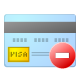 card, credit, remove icon
