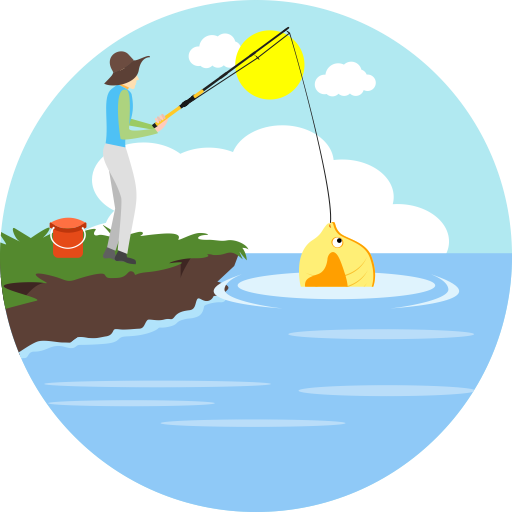 Go Fishing svg vector icon