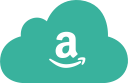 amazon, cloud, sell, shop, shopping svg vector icon