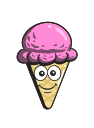 cartoon, cone, cream, emoji, ice svg vector icon