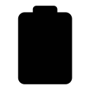battery, empty svg vector icon
