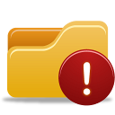 folder, warning icon