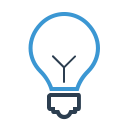 bulb, business idea, creative, idea, lamp, light, media svg vector icon