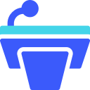 conference, podium, speaker, speech, winner svg vector icon