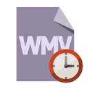 file,format,wmv,clock icon