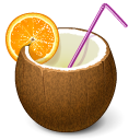 cocktail, coconut, drink icon