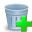 add, trashcan icon