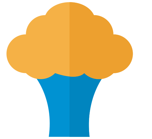 Cauliflower svg vector icon