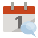 calendar,speech,bubble icon