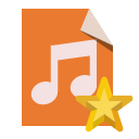 file,type,audio,star icon