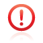 circle, exclamation, frame, red icon