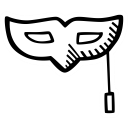 carnival, mask, new year, theater svg vector icon