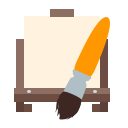 art, brush, easel, paint, painting svg vector icon