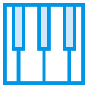 computer, device, keyboard, media, music, piano, technology svg vector icon