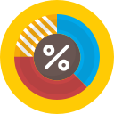 discount, persentage, pie chart svg vector icon