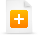 document, file, orange, paper icon