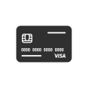 atm card, credit card, debit card, visa svg vector icon