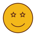 emoji, emot, face, smiley, star svg vector icon