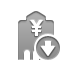 bank,yen,down icon