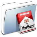 folder, graphite, marlboro, smooth icon