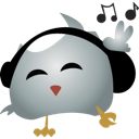 bird, headphines, twitter icon