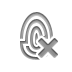 fingerprint,cross icon