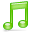 music,green icon