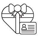 box, boxes, gift, heart, id, present svg vector icon