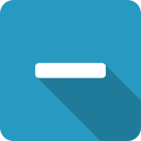 blue, decrease, line, minus, shadow, subtract, takeaway svg vector icon