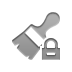 brush,wide,lock icon