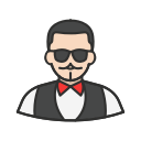guy, hipster, man, vintage svg vector icon