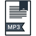 extension, file, mp3, name svg vector icon