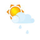 sun,littlecloud,rain icon