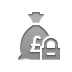 money,bag,pound,lock icon