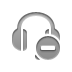 headset,delete icon