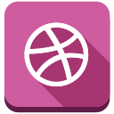 dribbble, dribble svg vector icon