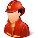 firefighter, male icon